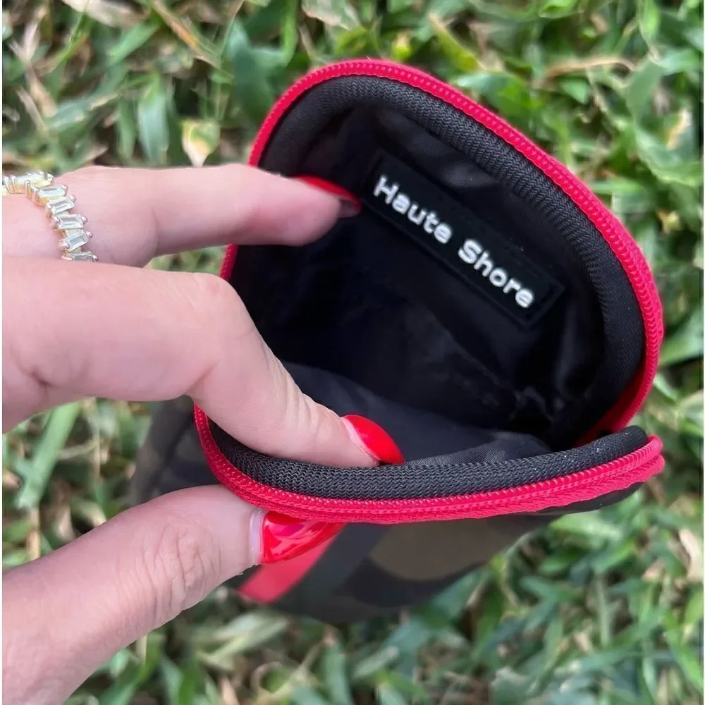 Neoprene Camo Eyeglass Case Soft Protective Small Pocket Inside Zipper Closure